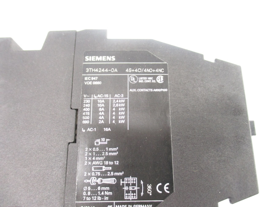 SIEMENS 3TH4244-0A 110/120V NSNP