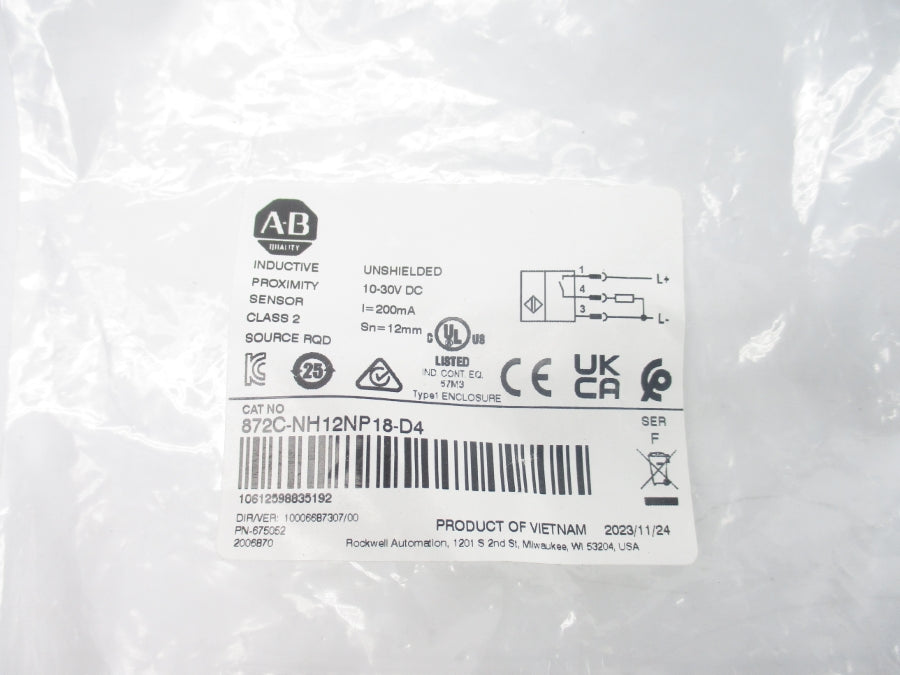 INDUSTRIAL SPARE PART 872C-NH12NP18-D4 SER. F 10-30VDC NSMP