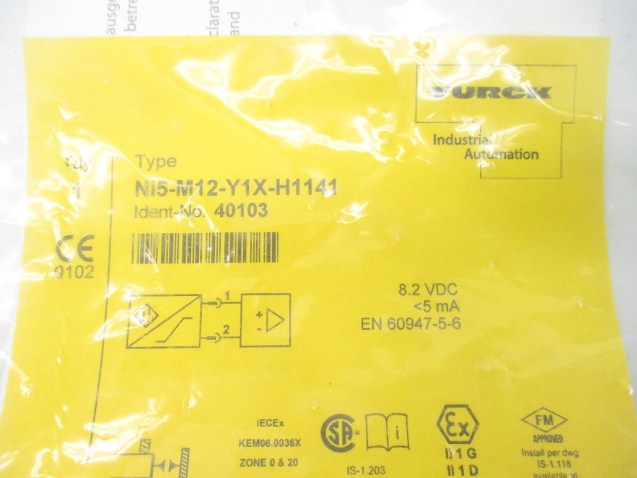 TURCK NI5-M12-Y1X-H1141 40103 8.2VDC NSMP