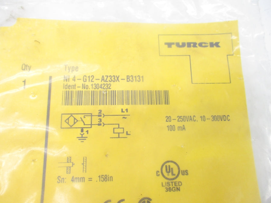 TURCK NI4-G12-AZ33X-B3131 1304232 20-250VDC NSMP