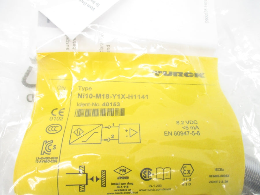 TURCK NI10-M18-Y1X-H1141 40153 8.2VDC NSMP