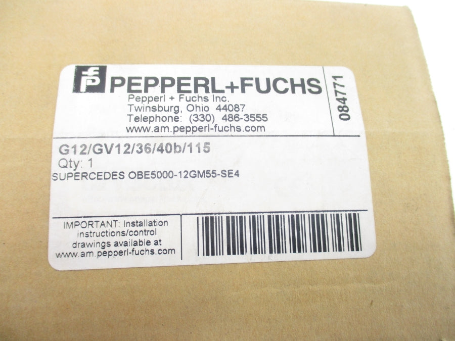 PEPPERL+FUCHS G12/GV12/36/40B/115 084771 NSMP