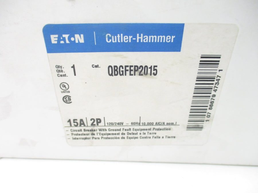CUTLER HAMMER QBGFEP2015 120/240V 15A NSMP