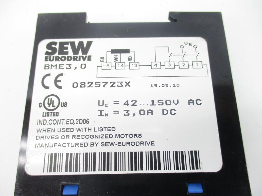 SEW EURODRIVE 0825723X BME3.0 42-150VAC 3.0A NSNP