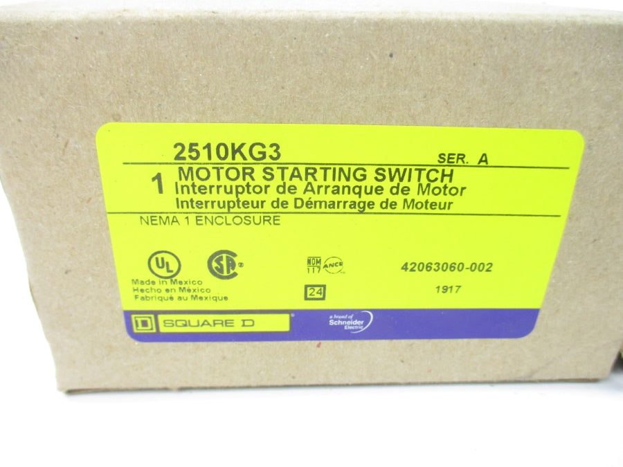 SQUARE D 2510KG3 SER. A 600VAC 30A NSMP