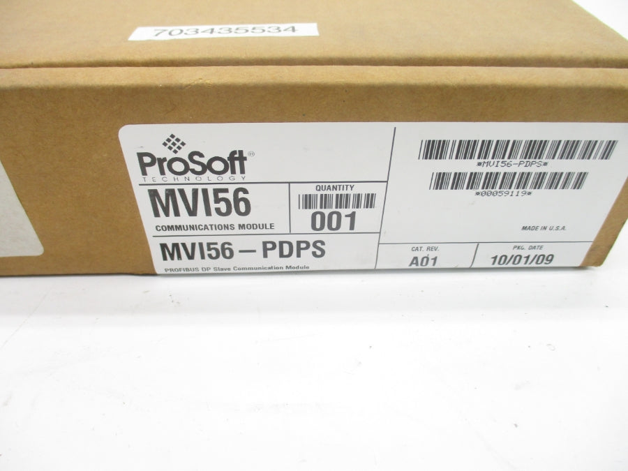 PROSOFT MVI56-PDPS F/W 1.03 24VDC REV. A01 NSMP