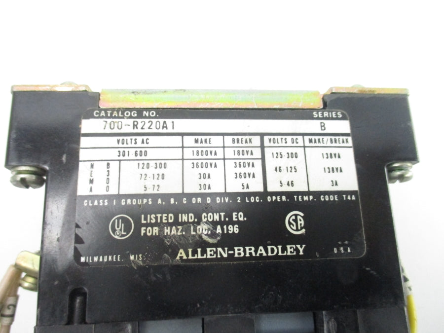 INDUSTRIAL SPARE PART 700-R220A1 SER. B 110/115-120V 30A UNMP
