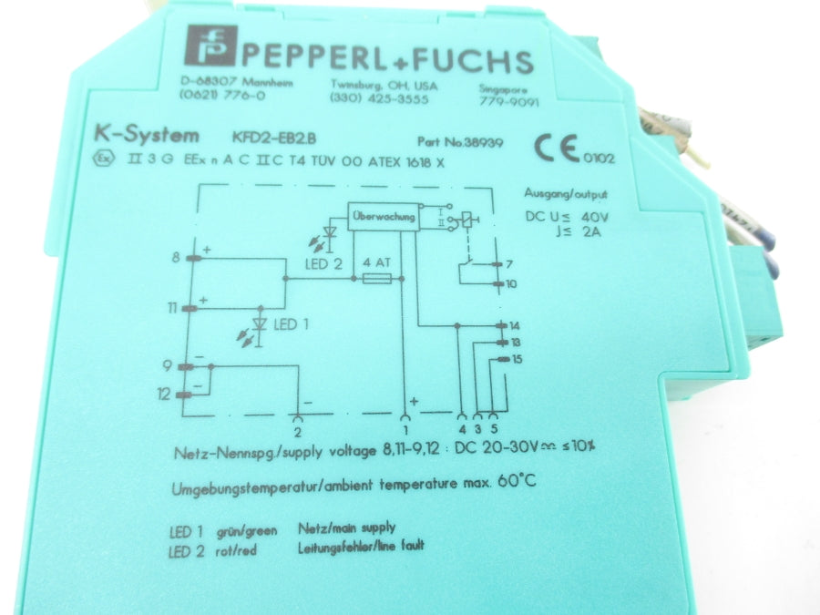 PEPPERL+FUCHS KFD2-EB2. B 38939 20-30VDC UNMP