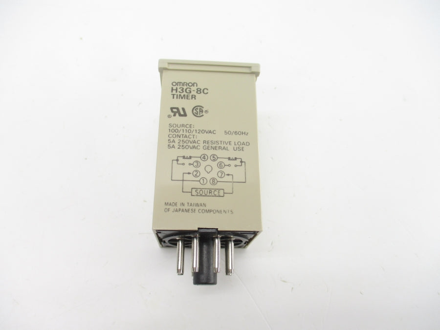 OMRON H3G-8C 100/110/120VAC 5A 3H NSMP