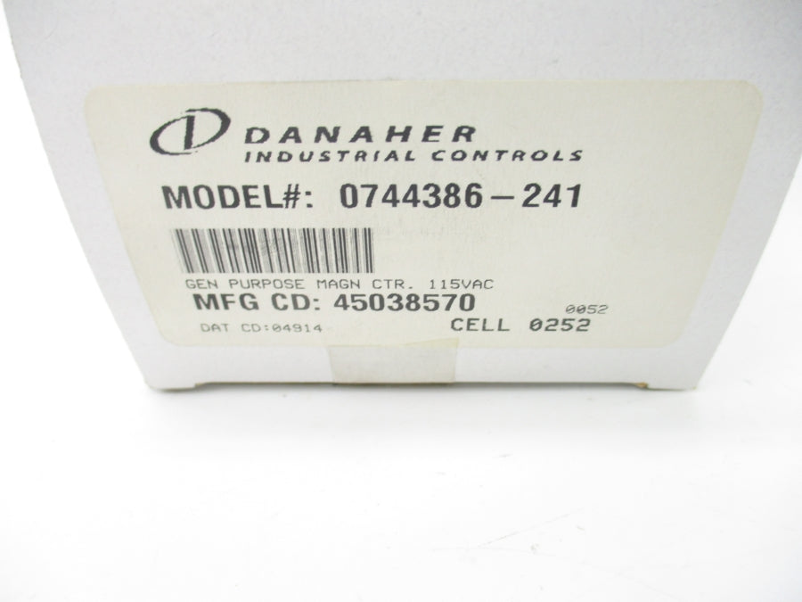 DANAHER CONTROLS 0744386-241 115VAC NSMP