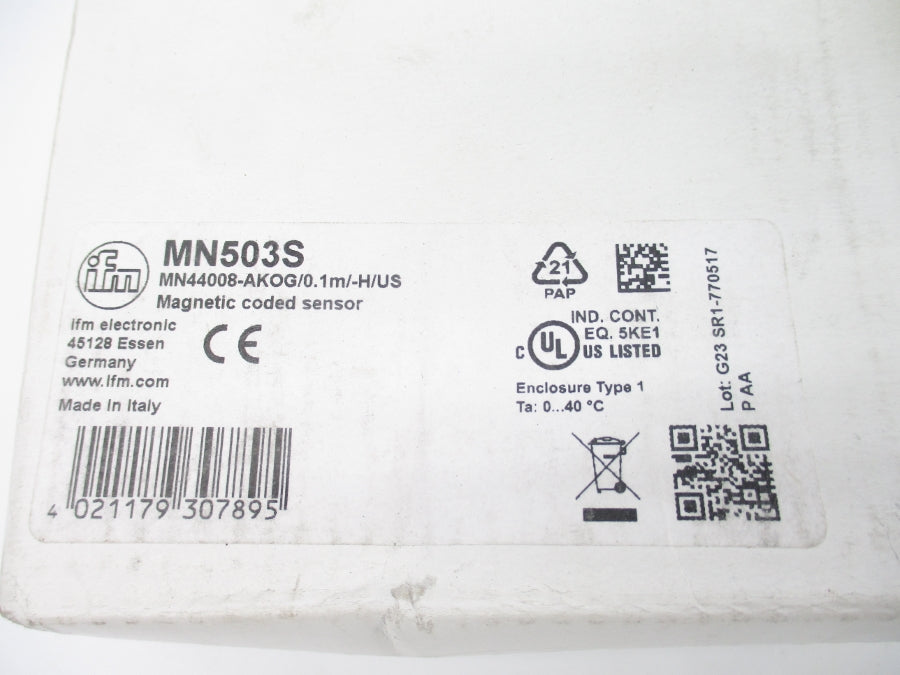 IFM EFECTOR MN503S MN44008-AKOG/0.1M/-H/US 12-24VDC NSMP