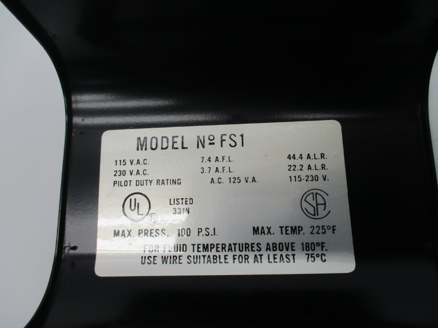 MCDONNELL & MILLER FS1 115/230VAC 7.4/3.7A 100PSI NSNP