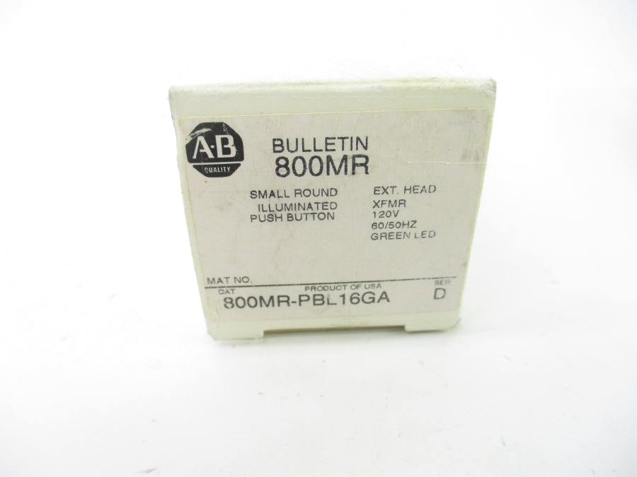 INDUSTRIAL SPARE PART 800MR-PBL16GA SER. D 110-120V (WH) NSMP