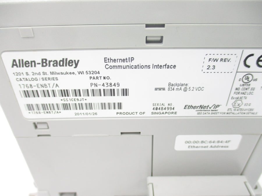 INDUSTRIAL SPARE PART 1768-ENBT SER. A F/W 2.3 NSNP