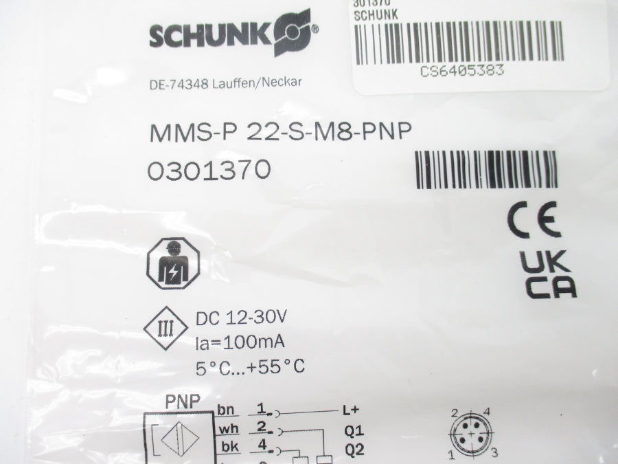 SCHUNK MMS-P22-S-M8-PNP 0301370 12-30VDC NSMP