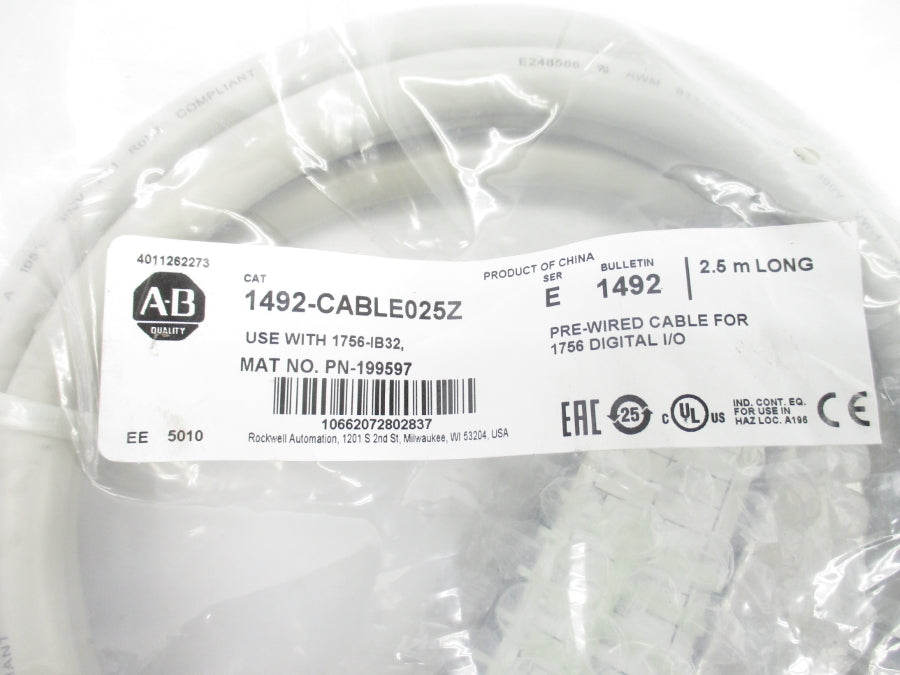 INDUSTRIAL SPARE PART 1492-CABLE025Z SER. E NSMP