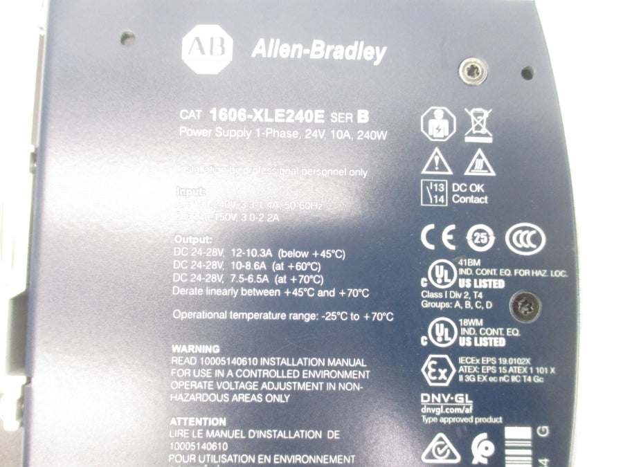 INDUSTRIAL SPARE PART 1606-XLE240E SER. B 100-240V 3.3-1.4A NSNP
