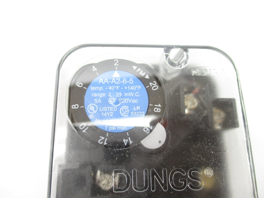 DUNGS AA-A2-6-5 120VAC 5A 2-10INWC NSNP