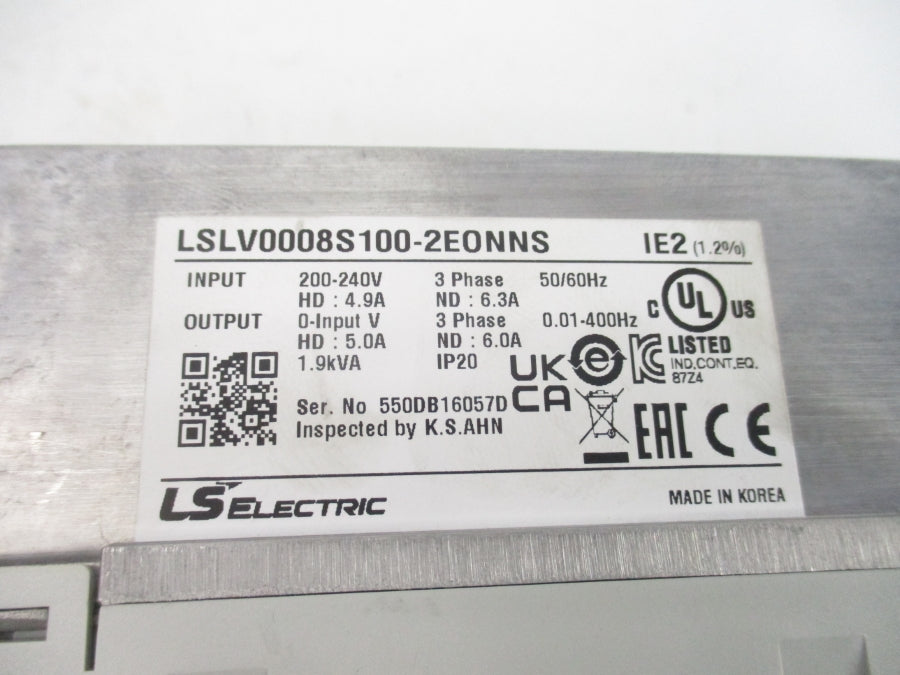 LS ELECTRIC LSLV0008S100-2E0NNS 200-240V 6.3A NSNP