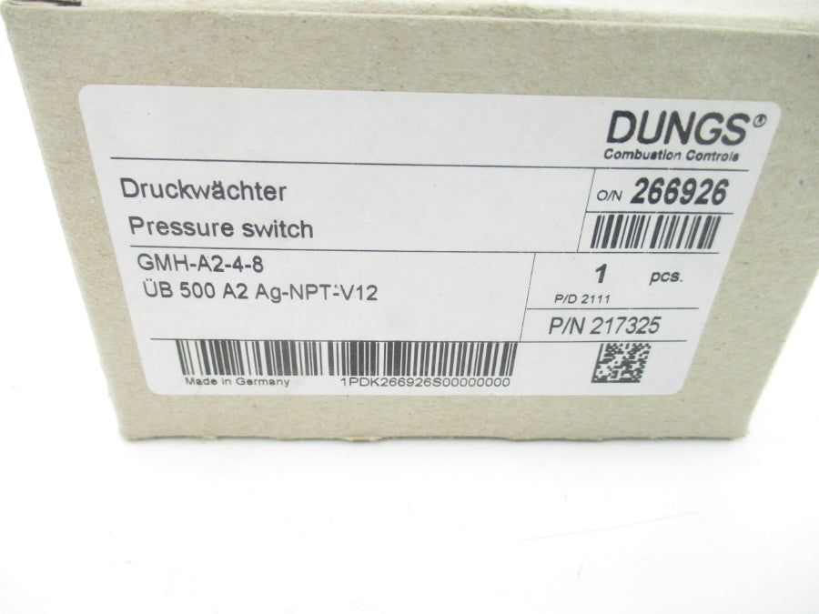 DUNGS GMH-A2-4-8 217325 120VAC 10A 40-200INWC NSMP