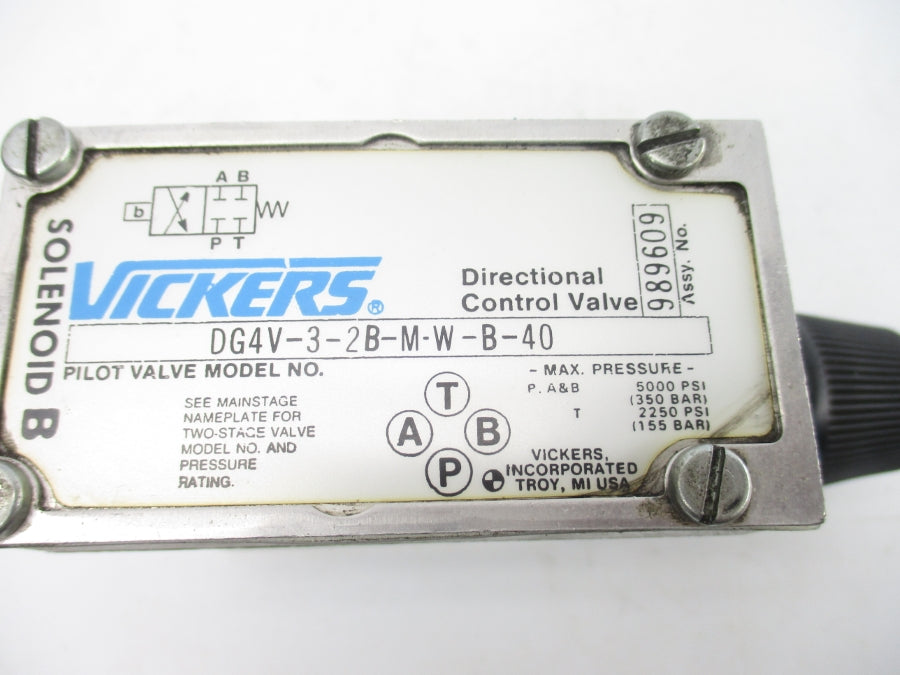 VICKERS DG4V-3-2B-M-W-B-40 989609 110-115/120V .64A 5000PSI NSNP