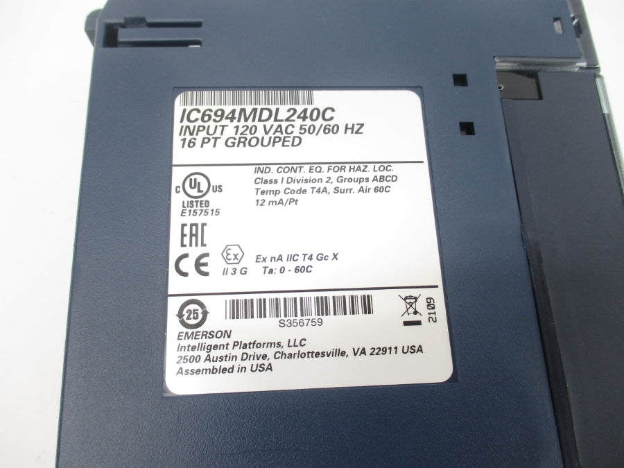 GE FANUC IC694MDL240C 120VAC NSNP