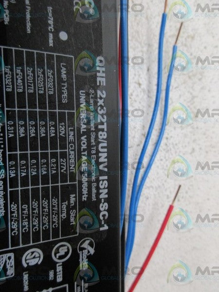 SYLVANIA QHE2X32T8/UNVISN-SC-1 QUICKTRONIC BALLAST  NSNP