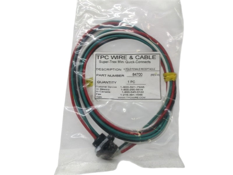 TPC WIRE & CABLE 84700 4POLE FEMALE MINI RECEPTACLE  NSMP