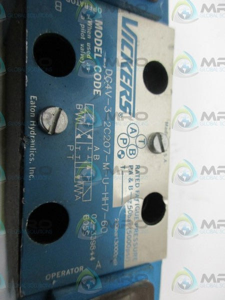VICKERS DG4V-3-2C207-M-U-HH7-60 SOLENOID VALVE UNMP