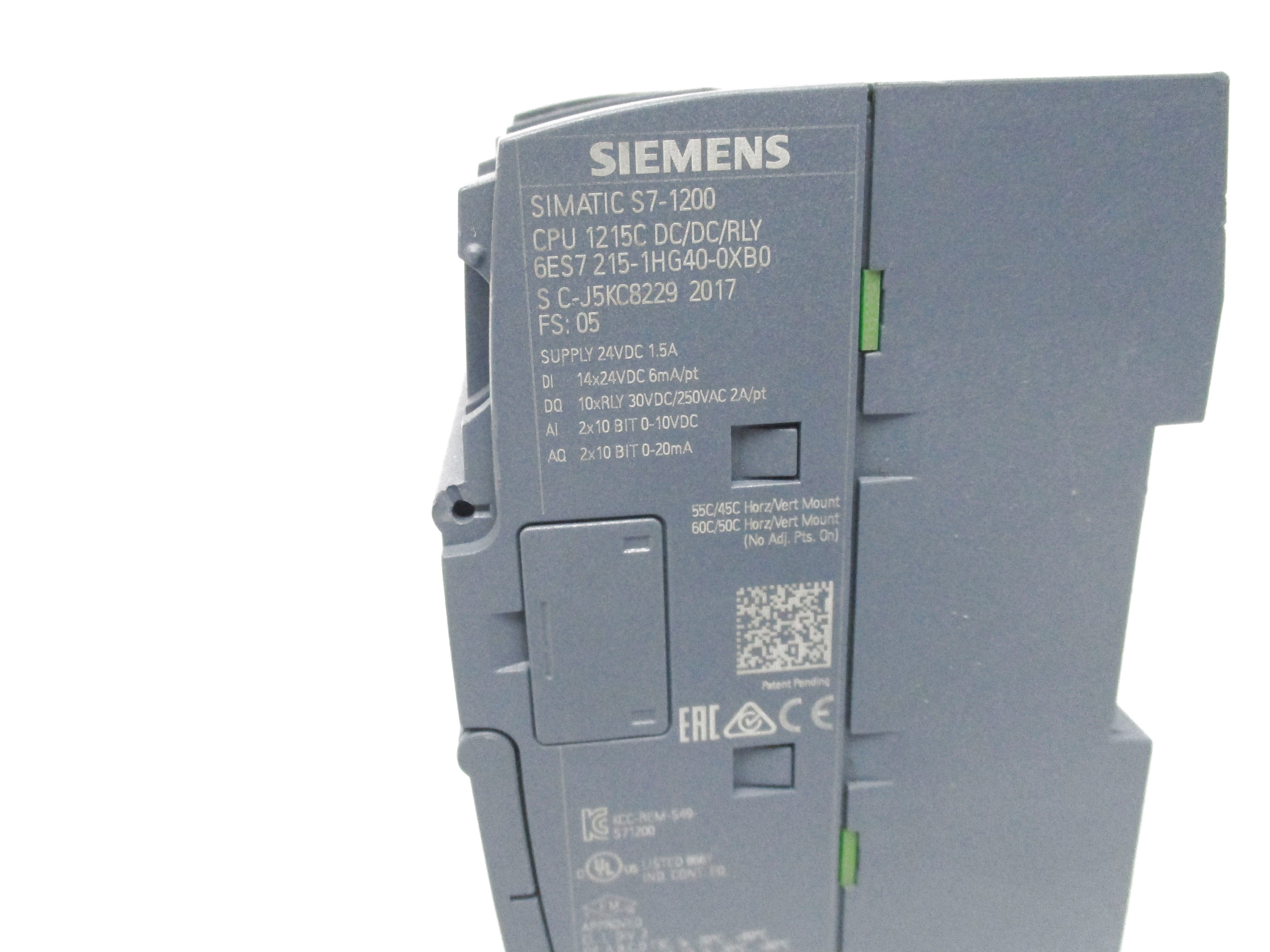 SIEMENS 6ES7215-1HG40-0XB0 24VDC 1.5A NSNP