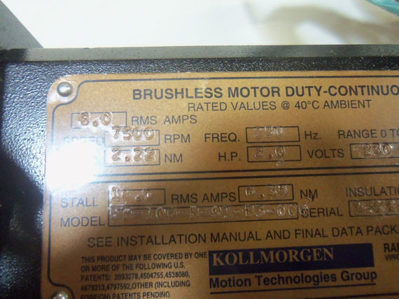 KOLLMORGEN EB-106-B-91-B3-006 SERVO MOTOR *NEW IN BOX*
