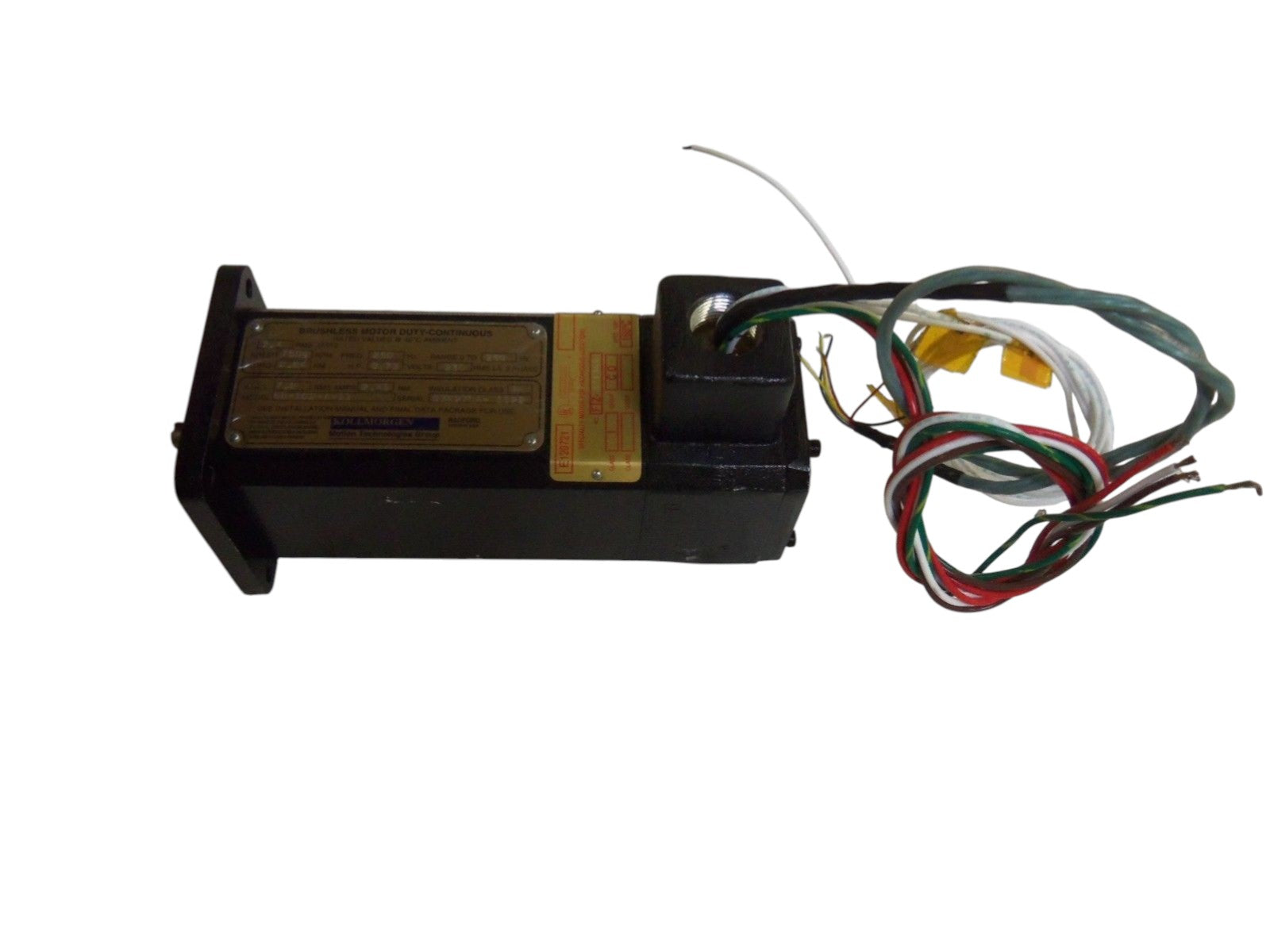KOLLMORGEN EB-102-A-11 BRUSHLESS MOTOR RPM: 7500 HP: 0.73 230V UNMP