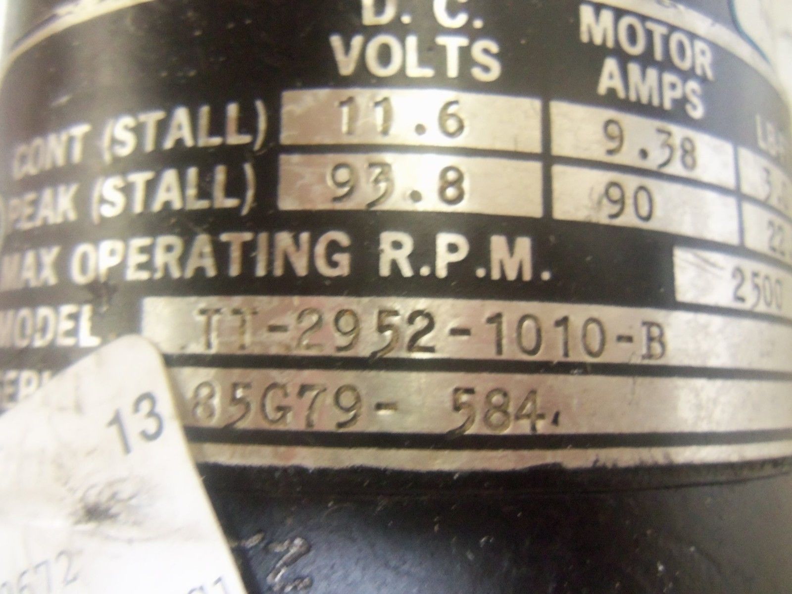 KOLLMORGREN TT-2952-1010-B MOTOR UNMP