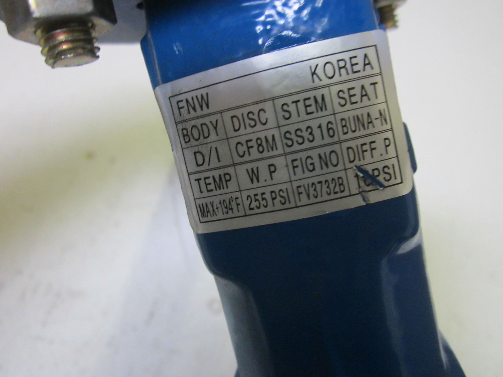 KOREA FNW-D/1-CF8M-SS316 UNMP
