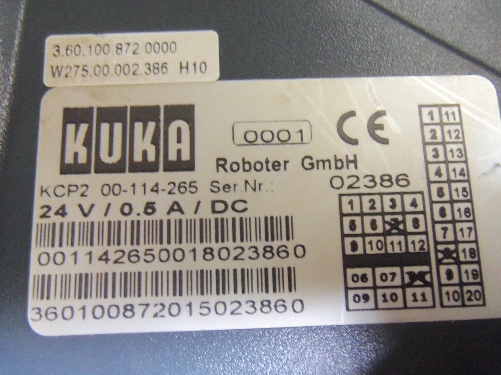 KUKA KCP200-114-265 CONTROLLER UNMP