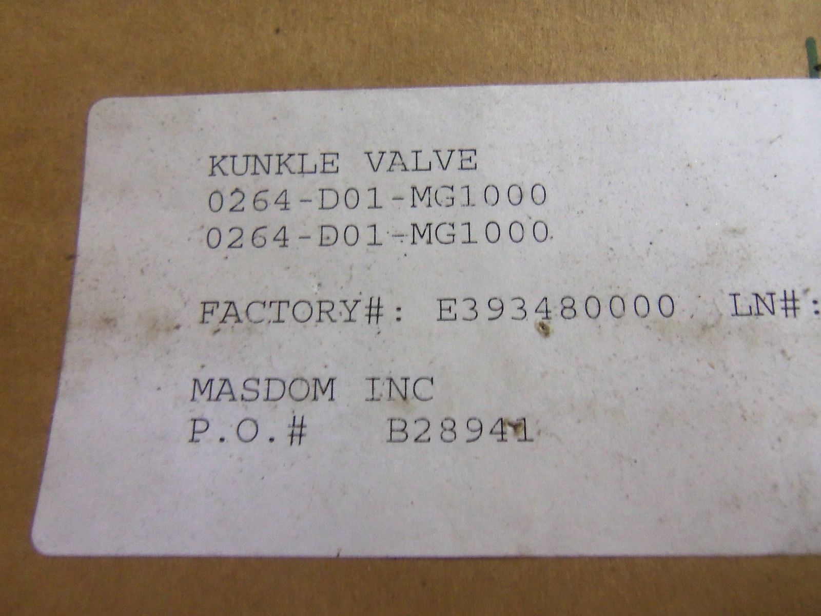 KUNKLE 0264D01MG NSMP