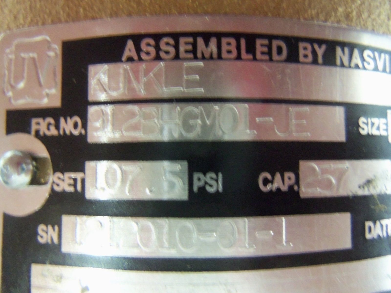 KUNKLE 912BHGM01-JE PRESSURE RELIEF VALVE 1-1/2" NSNP