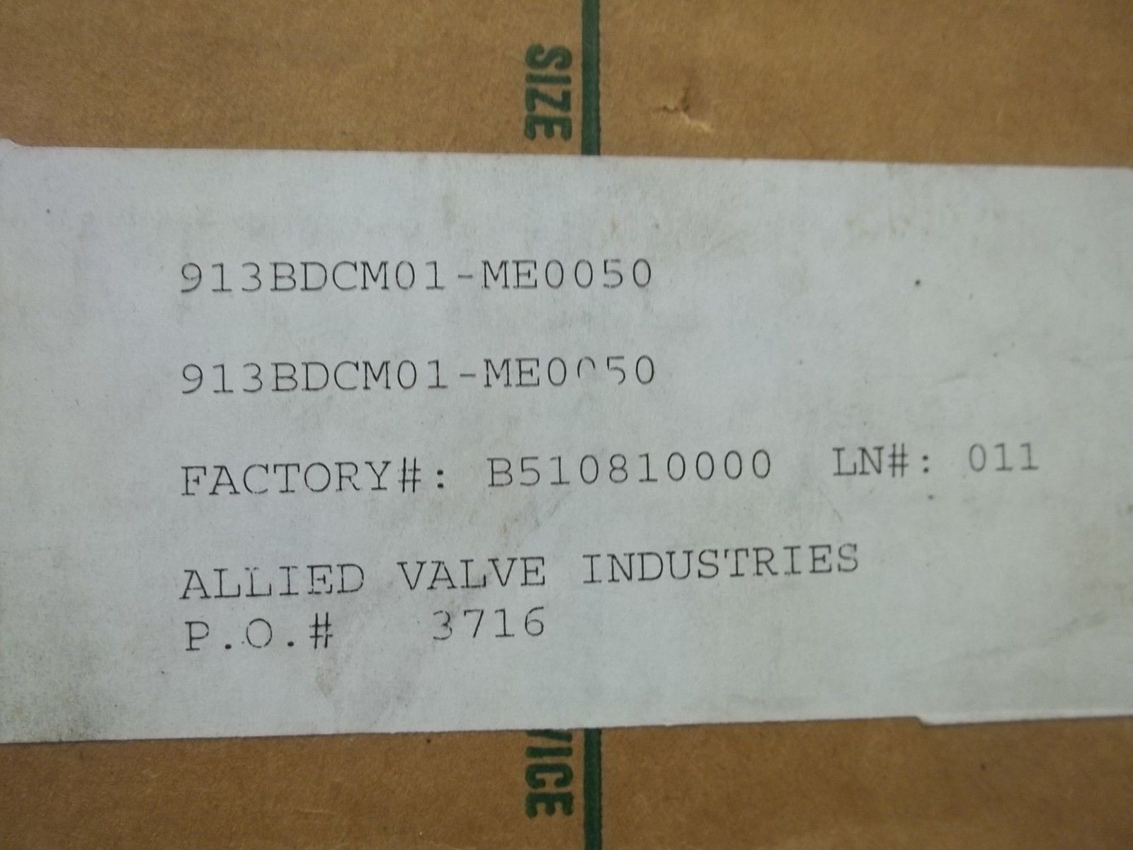 KUNKLE VALVE 913BDCM01 RELIEF VALVE NSMP