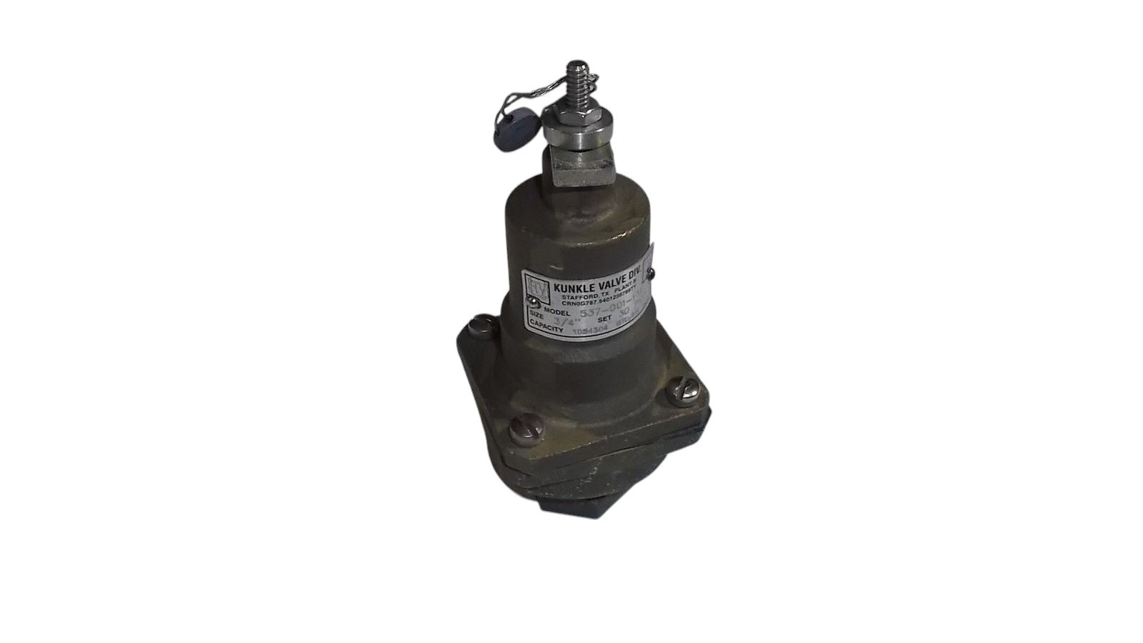 KUNKLE VALVE DIV. SAFTY RELIEF VALVE  537-D01-HM UNMP