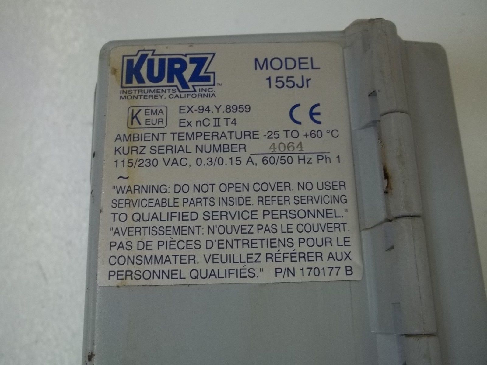 KURZ 750101-04-01-05-04-01-88-88-01-01-00-01 MASS FLOW COMPUTER UNMP