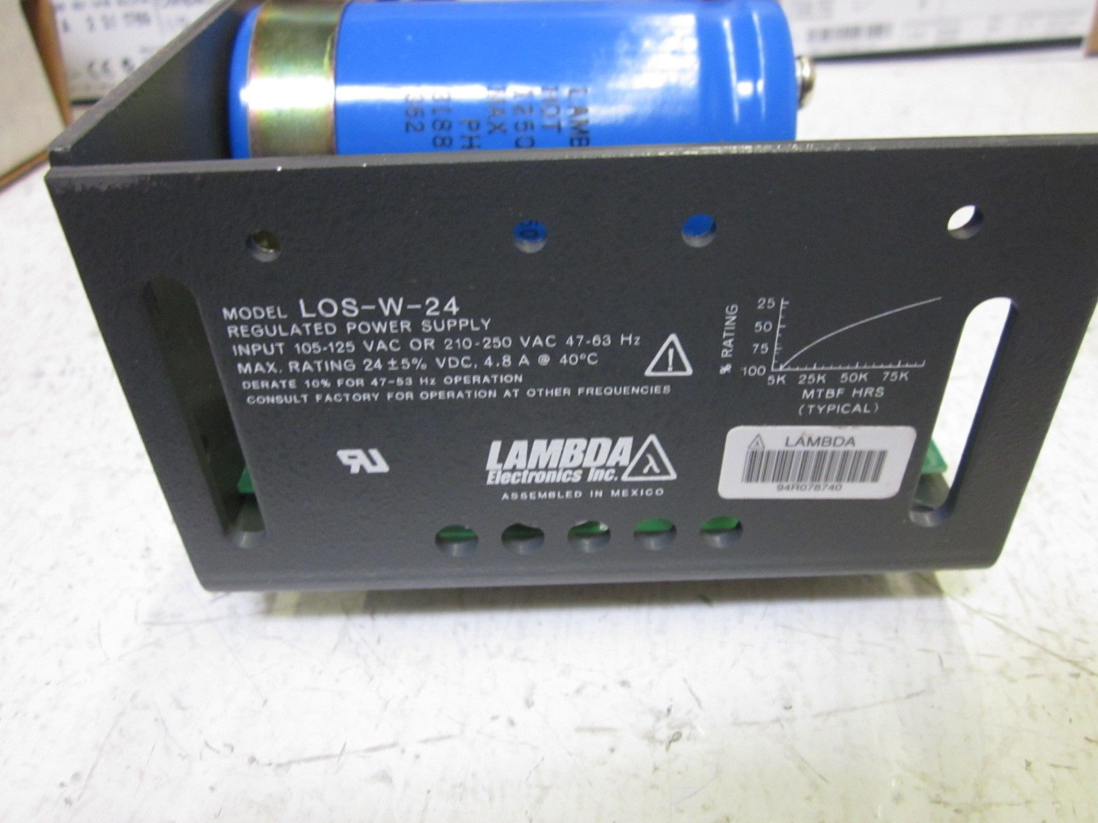 LAMBDA ELECTRONICS LOS-W-24 REGULATED POWER SUPPLY UNMP