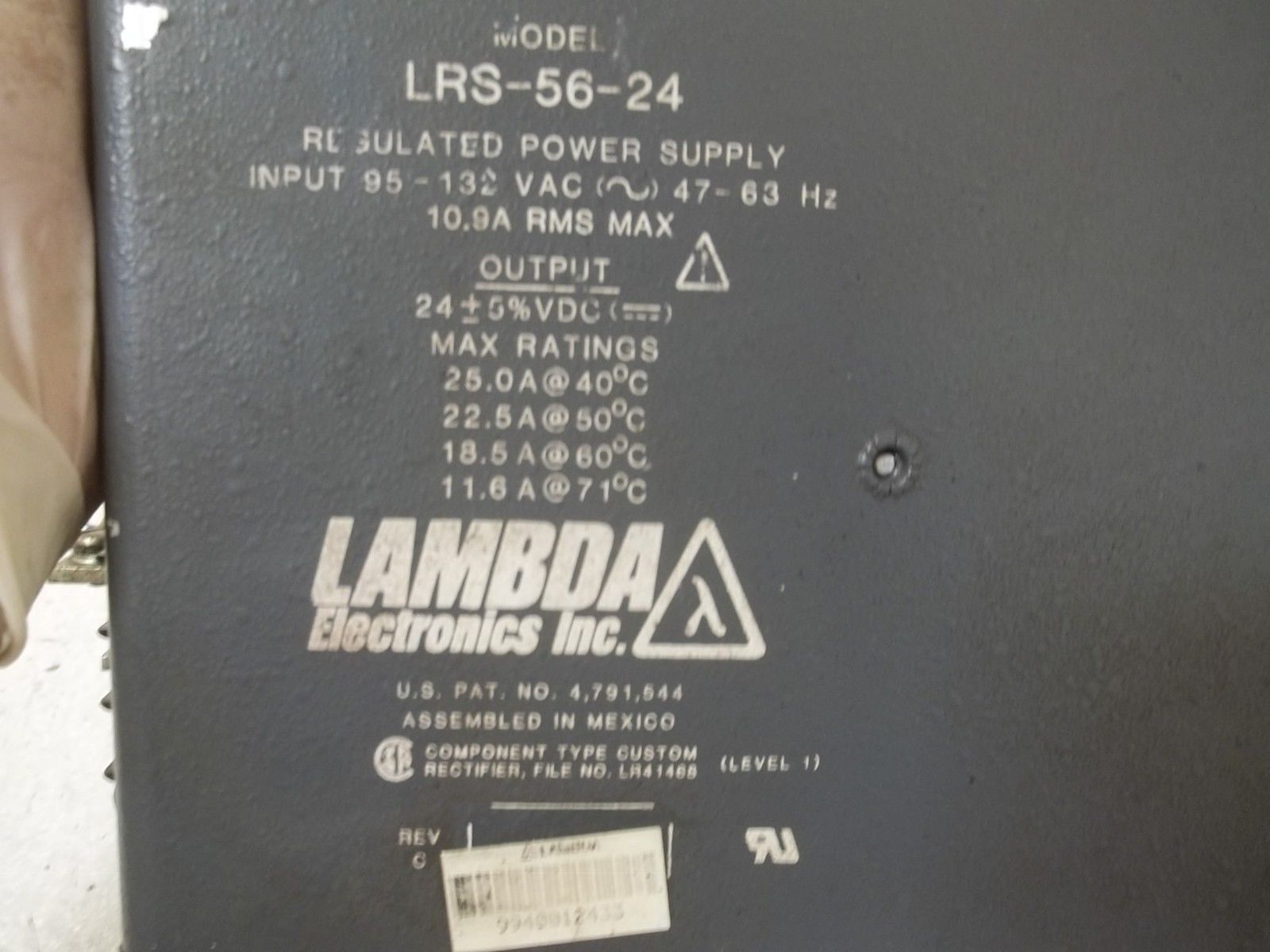 LAMBDA LRS-56-24 POWER SUPPLY UNMP