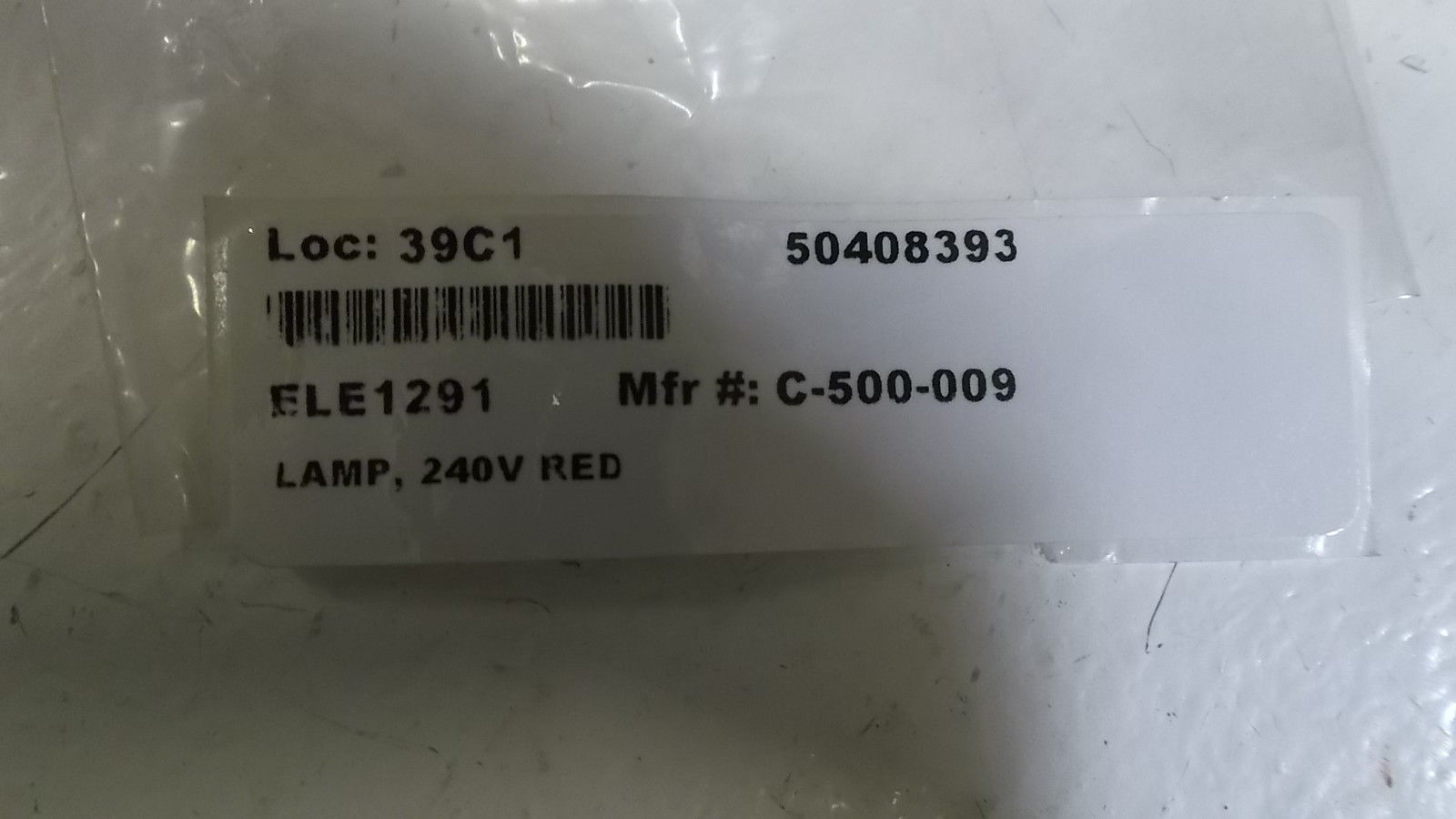 LAMP, 240 V RED C-500-009 NSNP