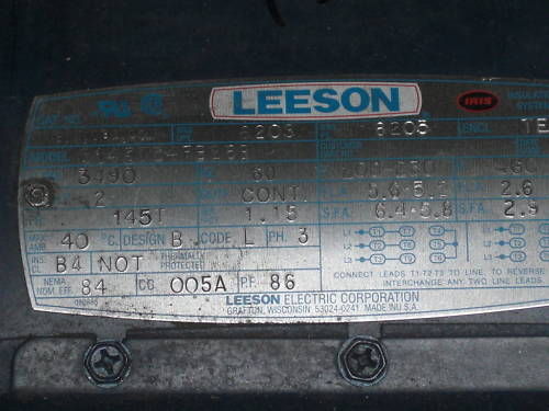 LEESON G120088.00 C145T34FB26B UNMP