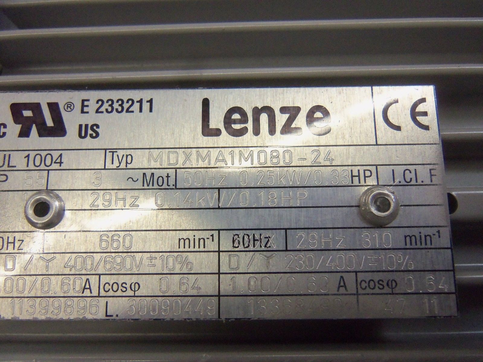 LENZE GKR05-2MHBR080-24 MOTOR NSNP