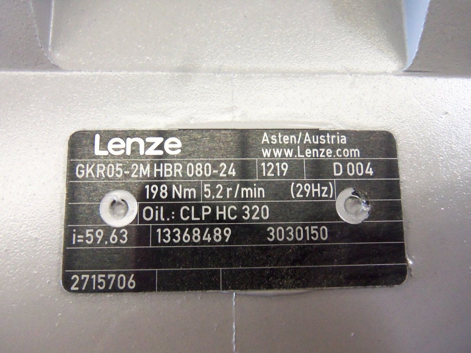 LENZE GKR05-2MHBR080-24 MOTOR NSNP