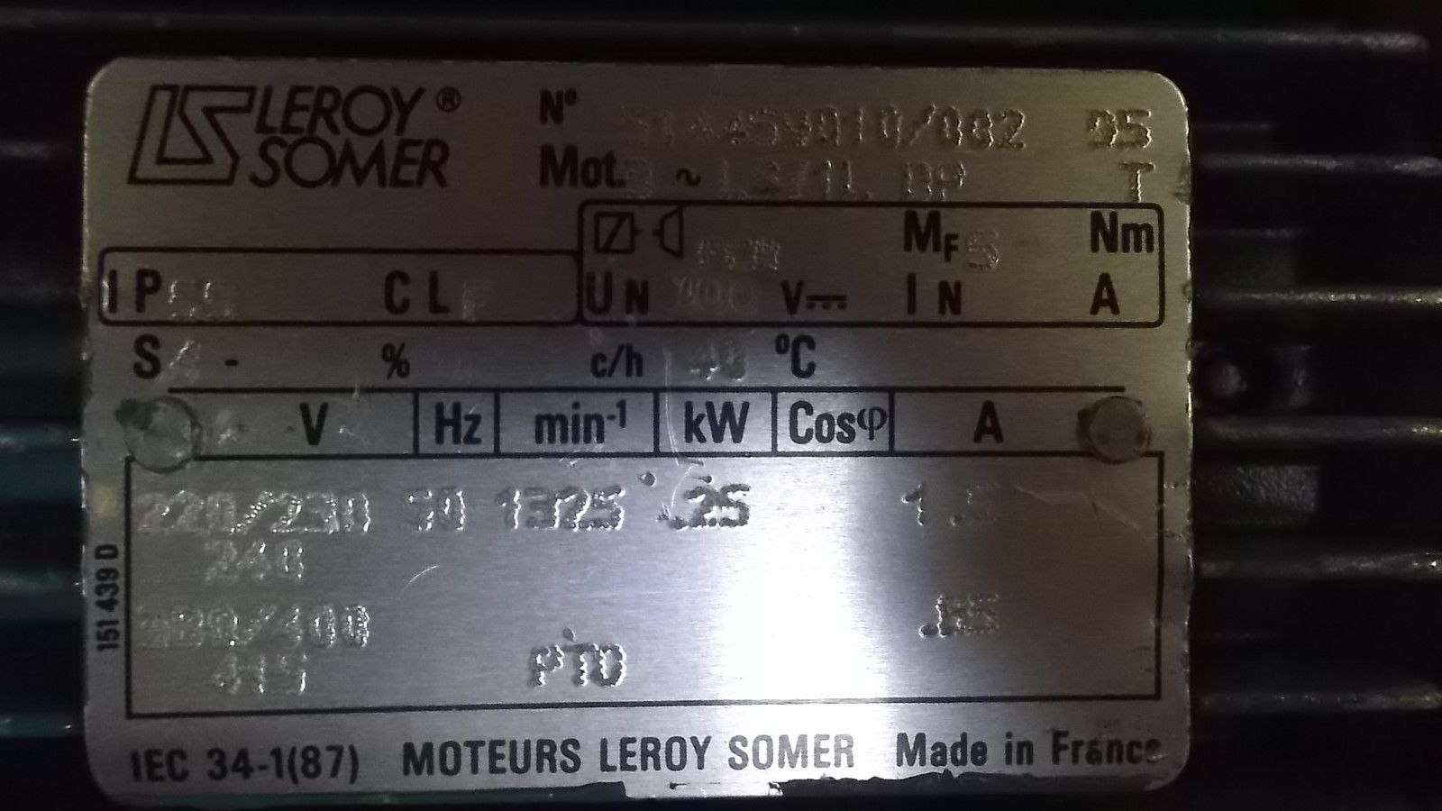 LEROY SOMER 514459010/002 UNMP