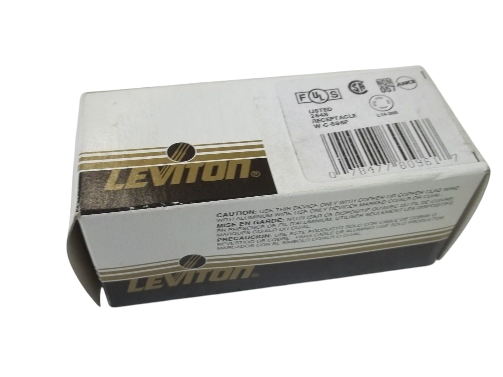 LEVITON 2710 3-P,4-W SINGLE LOCK REC. GROUND  NSMP