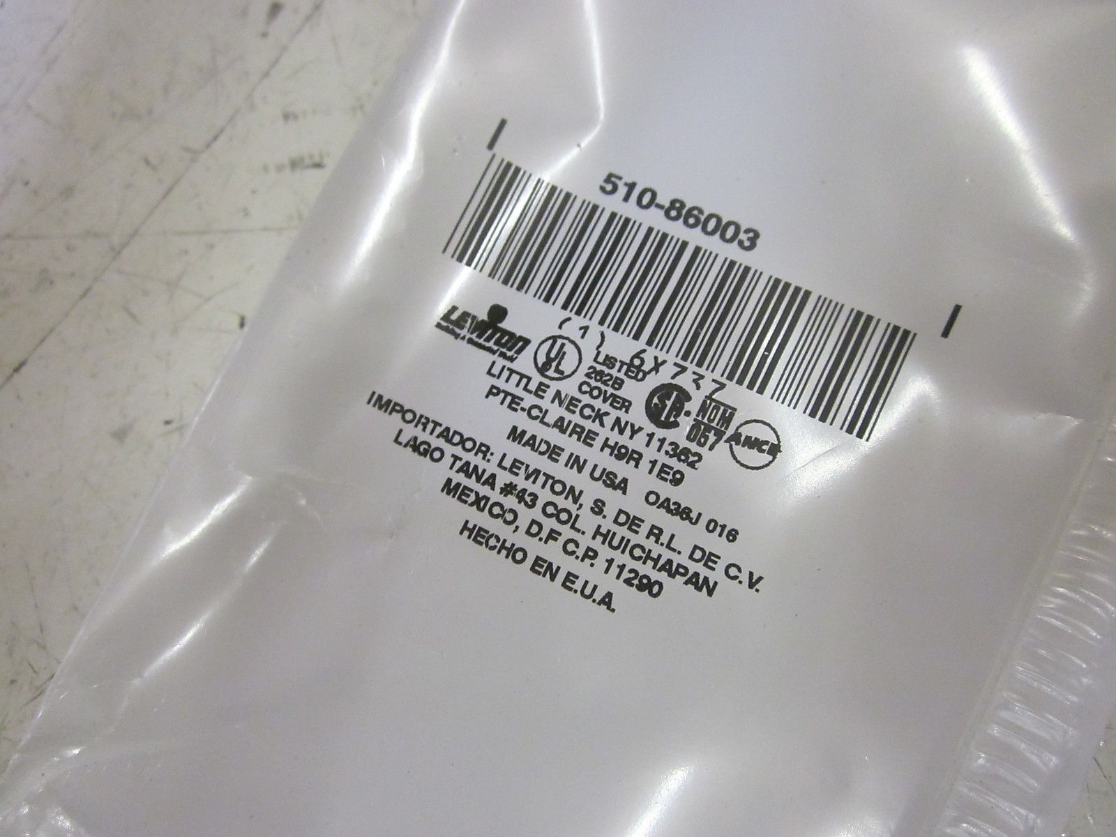 LEVITON 510-86003 TWO GANG RECEPTACLE NSMP