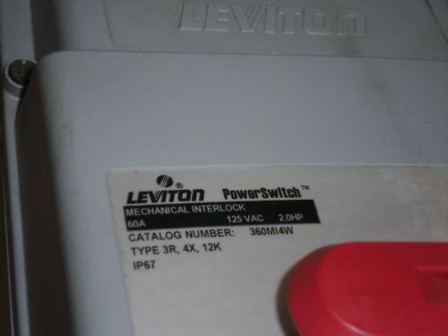 LEVITON POWER SWITCH 360MI4W MECHANICAL INTERLOCK NSNP